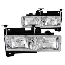 Cargar imagen en el visor de la galería, ANZO 1988-1998 Chevrolet C1500 Crystal Headlights Chrome w/o Bulbs