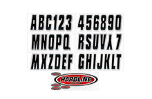 Cargar imagen en el visor de la galería, Hardline Boat Lettering Registration Kit 3 in. - 320 Black/Silver