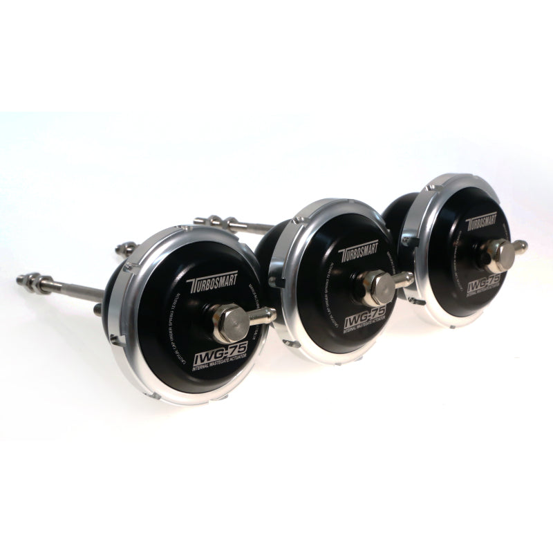 Turbosmart Universal IWG75 Borg Warner EFR B1 Twin Scroll Varilla de 140 mm Negro 14 PSI IWG