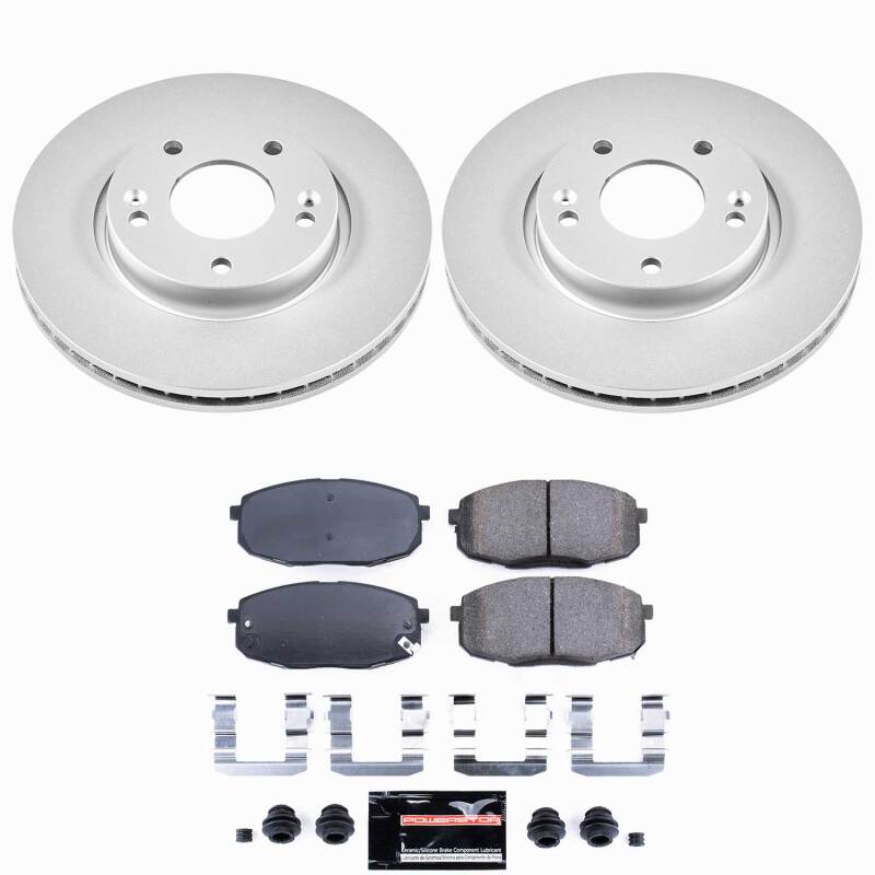 Power Stop 09-12 Hyundai Elantra Front Z23 Coated Brake Kit