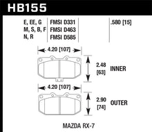 Cargar imagen en el visor de la galería, Hawk 1990-1990 Mazda RX-7 GXL (w/Elec Adjust Susp) HPS 5.0 Front Brake Pads