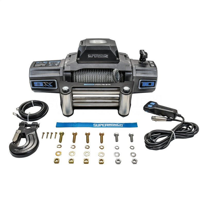 Cabrestante Superwinch SX 10000 de 10 000 libras, 12 V CC, 3/8 in x 85 pies, cable de acero