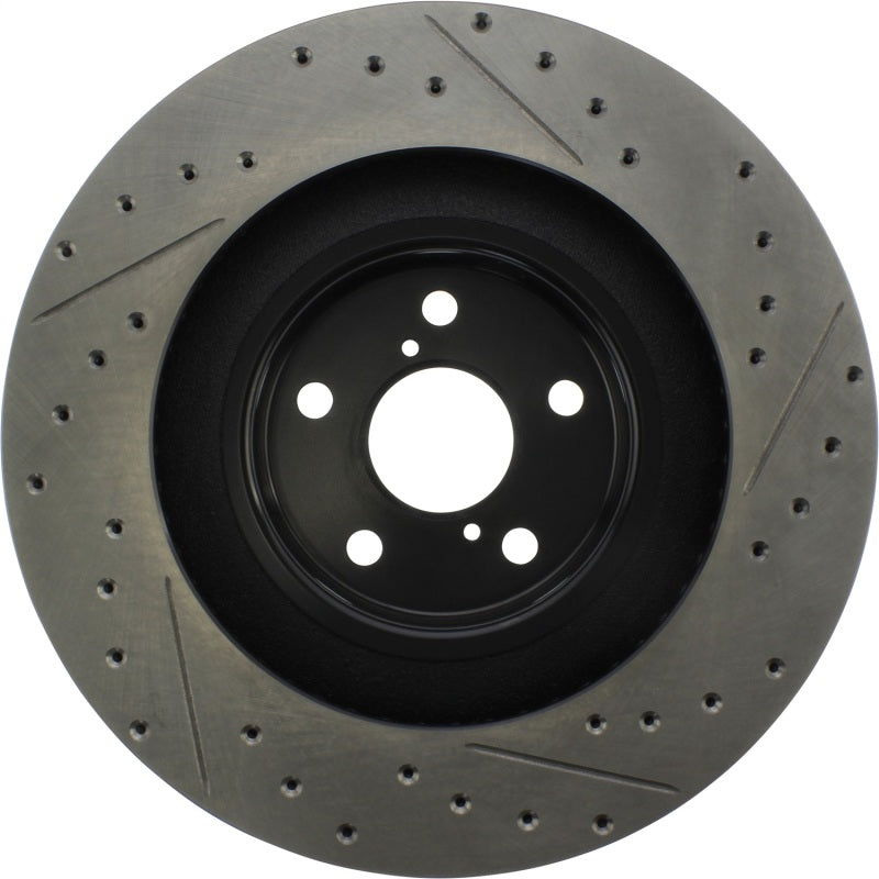 Rotor delantero derecho ranurado y perforado StopTech para Lexus GS350 13-18