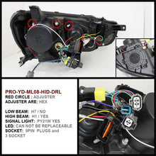 Cargar imagen en el visor de la galería, Spyder Mitsubishi Lancer/EVO-10 08-14 Proyector Xenón/HID- LED Halo DRL Negro PRO-YD-ML08-HID-DRL-BK