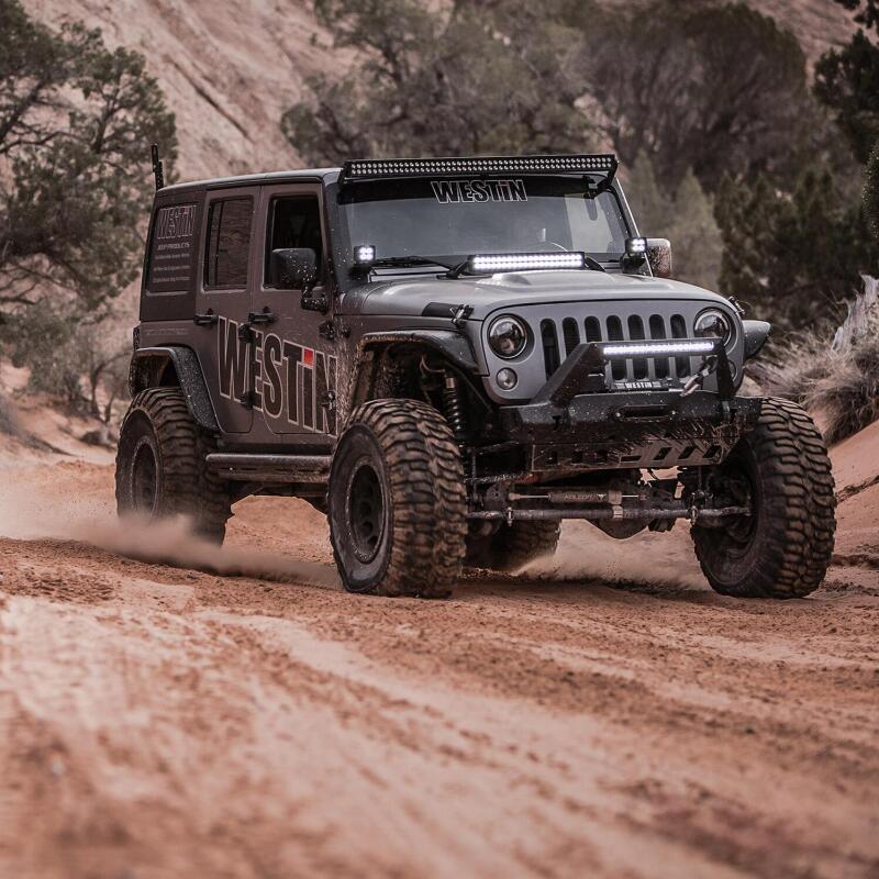 Westin/Snyper 07-17 Jeep Wrangler Tube Fenders - Front - Textured Black