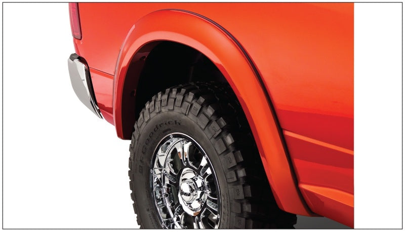 Guardabarros estilo Bushwacker 10-18 Ram 1500 Fleetside Extend-A-Fender, 4 piezas, caja de 67,4/76,3/96,3 pulgadas, color negro