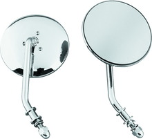 Load image into Gallery viewer, Bikers Choice 65-Up Chrome 4 Inch Round Short Stem Mirror Left Custom