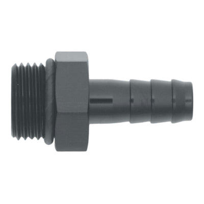DeatschWerks 8AN ORB Male to 3/8in Male Triple Barb Fitting - Anodized Matte Black