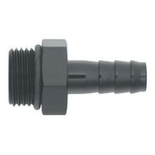 Load image into Gallery viewer, DeatschWerks 8AN ORB Male to 3/8in Male Triple Barb Fitting (Incl O-Ring) - Anodized Matte Black