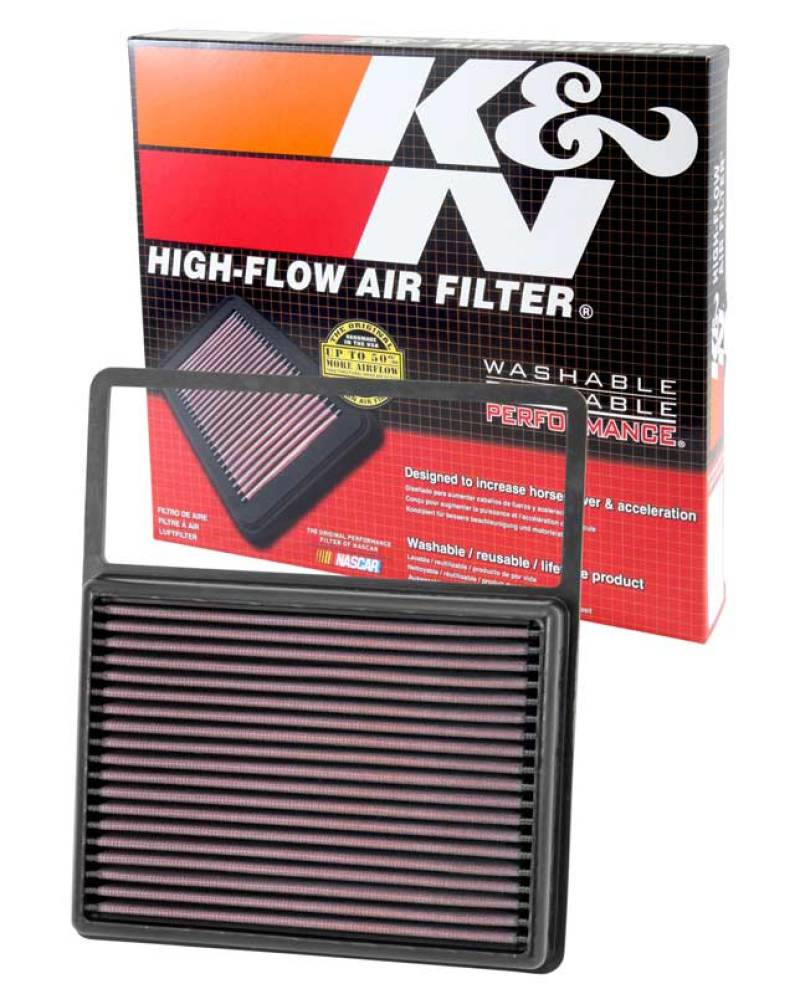 K&N 33-5001 Replacement Air Filter — Fits 2013-2020 Ford Fusion, 2013-2018 C-Max, 2013-2020 Lincoln MKZ