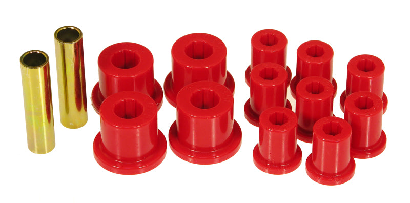 Bujes de resorte y grillete traseros Prothane 76-86 para Jeep CJ5/CJ7 - Rojo