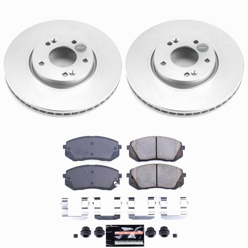 Power Stop 12-16 Kia Sportage Front Z23 Coated Brake Kit