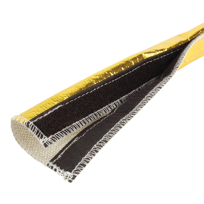 DEI Heat Shroud Gold 1/2in to 1-1/4in x 3ft Thermal Sleeving — High-Temp Reflective