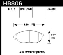 Cargar imagen en el visor de la galería, Hawk 16-17 Audi A6 Performance Ceramic Street Front Brake Pads