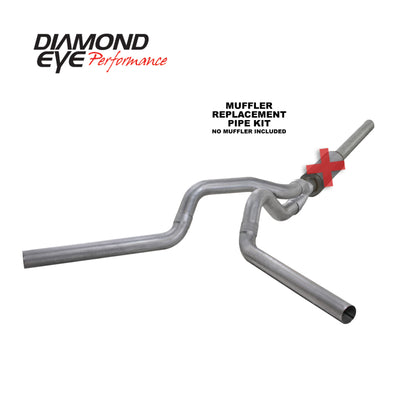 Diamond Eye 4in Cat-Back Muffler Replacement Pipe Dual — Fits 04.5-07.5 Dodge Cummins 600