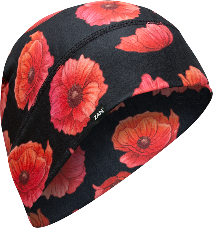 ZAN Sportflex UPF50+ Liner/Beanie Poppies (WHLL209)