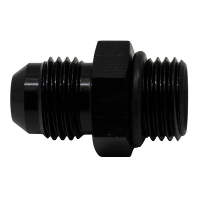 DeatschWerks 6AN ORB Male to 6AN Male Flare Adapter Matte Black — Fuel System Fitting