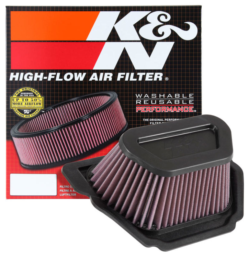 K&N Replacement Drop-In Air Filter — Fits 2015-2021 Yamaha YZF R1, 2018-2021 Yamaha MT-10