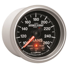 Cargar imagen en el visor de la galería, Autometer Elite 52.4mm 100-260F Transmission Temprature Peak &amp; Warn w/ Electronic Control Gauge