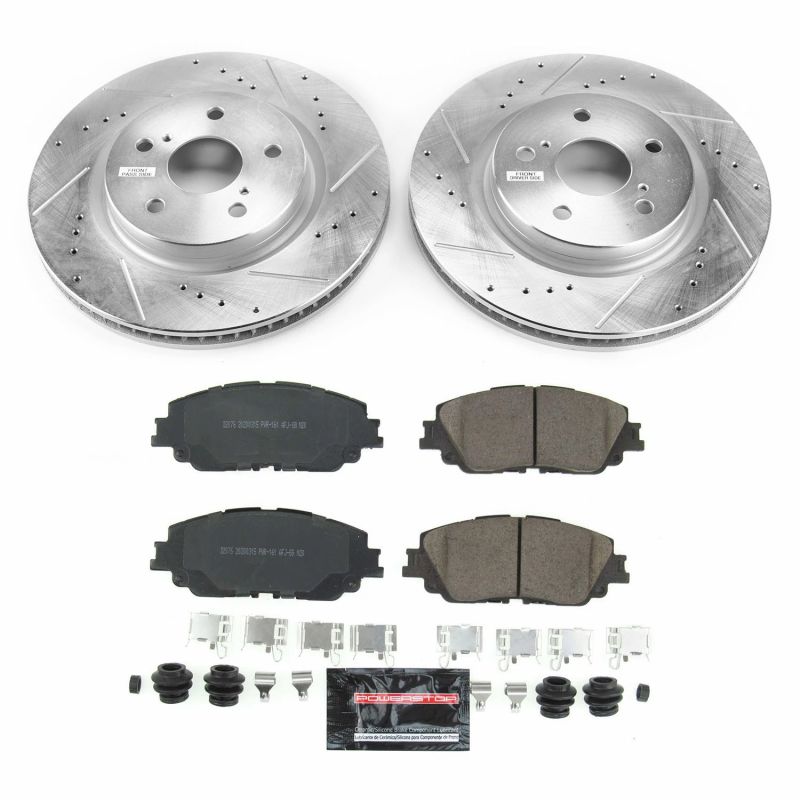 Kit de frenos deportivos delanteros Z23 Evolution para Toyota Avalon 2019 Power Stop