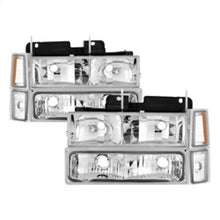 Cargar imagen en el visor de la galería, Xtune Chevy Suburban 94-98 Headlights w/ Corner &amp; Parking Lights 8pcs Chrome HD-JH-CCK88-AM-C-SET