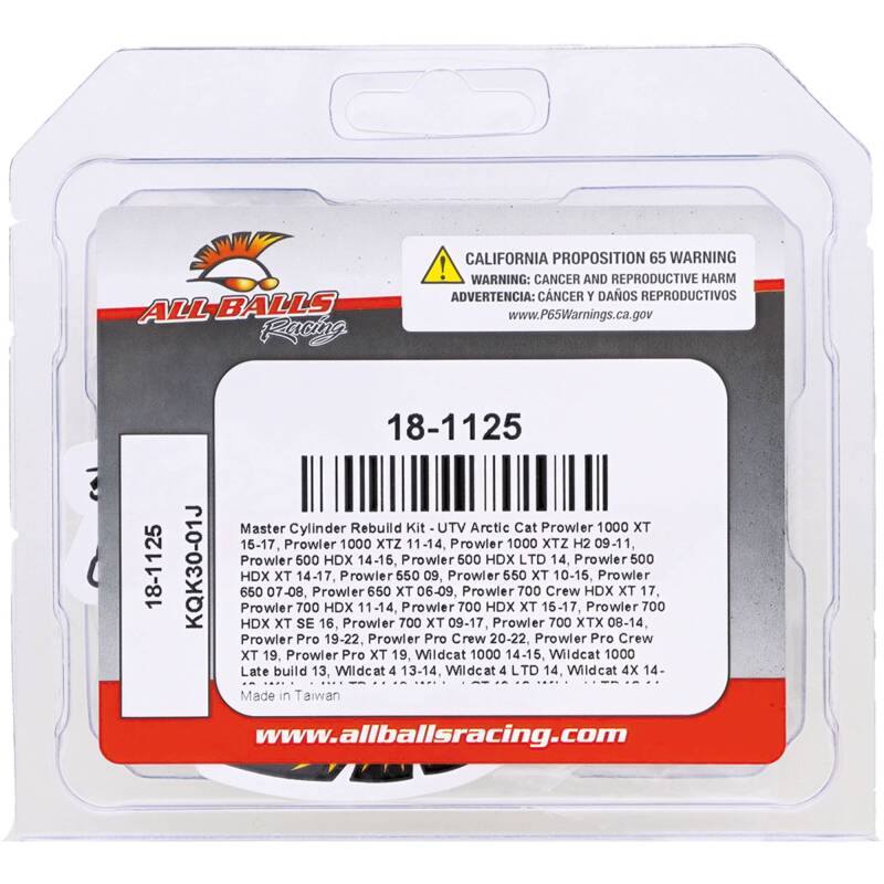 All Balls Racing Master Cylinder Rebuild Kit