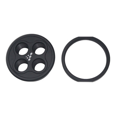 DeatschWerks Quad 10AN ORB Bulkhead Fitting - Anodized Matte Black