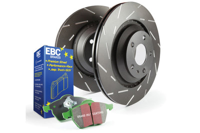 EBC S2 Kits Greenstuff Pads and USR Rotors — Fits 2004-2013 Volvo S40 V50 C70