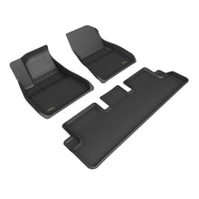 Cargar imagen en el visor de la galería, 3D MAXpider 20-22 Tesla Model 3 Kagu 1st &amp; 2nd Row Floormats - Black