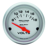 Autometer Ultra-Lite 52mm Short Sweep Electronice Voltage Gauge