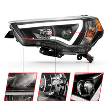 Cargar imagen en el visor de la galería, ANZO 14-18 Toyota 4 Runner Plank Style Projector Headlights Black w/ Amber