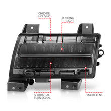 Cargar imagen en el visor de la galería, ANZO 2018-2021 Jeep Wrangler LED Side Markers Chrome Housing Smoke Lens w/ Seq. Signal Sport Bulb