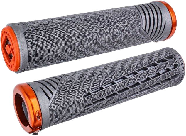 ODI CF11 V2.1 BMX Grips Lnyx Gray/Orange w/Orange (F35CFGO-O)