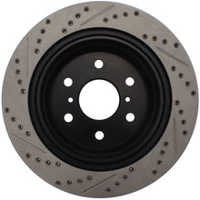 Cargar imagen en el visor de la galería, StopTech 05-10 GMC Sierra (w/ Rear Drum) / 07-09 GMC Yukon Rear Right Slotted &amp; Drilled Rotor