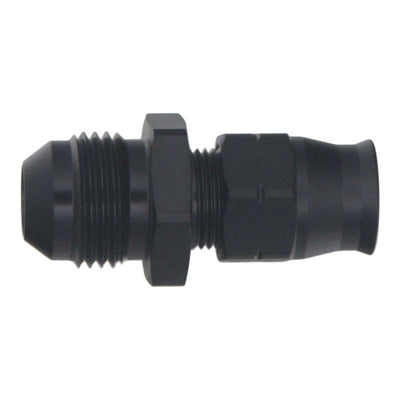 DeatschWerks 8AN Male Flare to 3/8in Hardline Compression Adapter - Matte Black