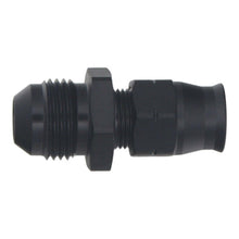 Load image into Gallery viewer, DeatschWerks 8AN Male Flare to 3/8in Hardline Compression Adapter - Anodized Matte Black