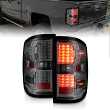 Cargar imagen en el visor de la galería, ANZO 15-19 Chevy Silverado 2500HD/3500HD (Factory Halogen Only) LED Tail Lights Smoke w/Clear Lens