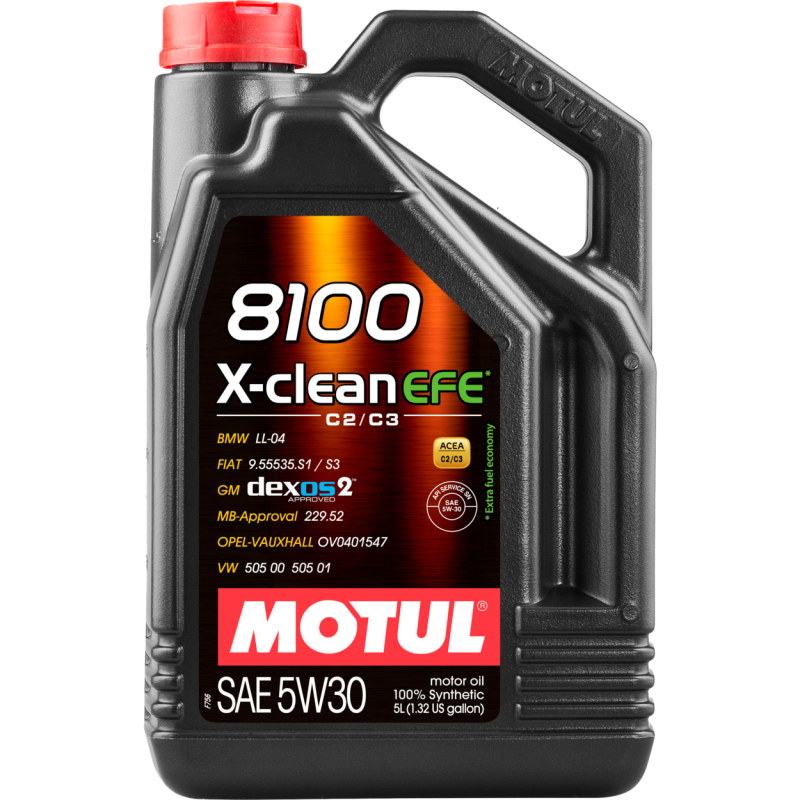 Motul 8100 X-Clean Synthetic Engine Oil 5W30 - 5L