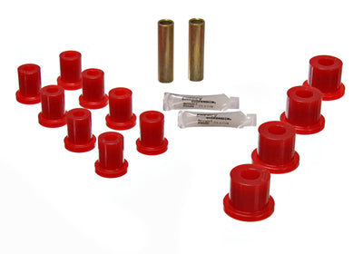 Energy Suspension Spring Bushing Set Red — Fits 1976-1986 Jeep CJ5 CJ7