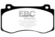 Cargar imagen en el visor de la galería, EBC 05-10 Chrysler 300C 6.1 SRT8 Yellowstuff Front Brake Pads (Excl 6 Piston Calipers)