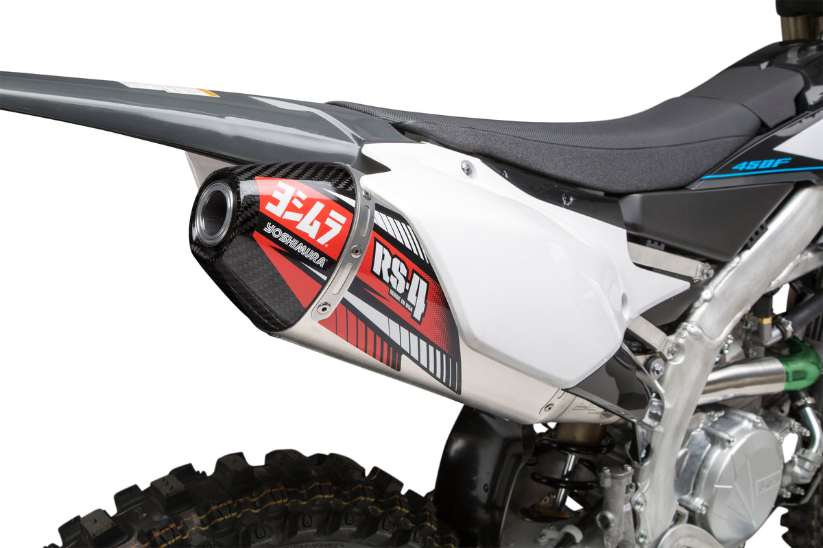 Yoshimura RS-4 Header/Canister/END CAP Exhaust Slip-on SS-AL-CF (231022D320)