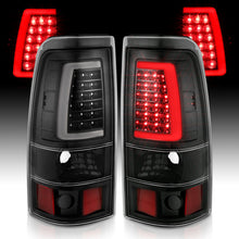 Cargar imagen en el visor de la galería, ANZO 1999-2002 Chevy Silverado 1500 LED Taillights Plank Style Black w/Clear Lens