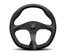 Cargar imagen en el visor de la galería, Momo Quark Steering Wheel 350 mm - Black Poly/Black Spokes/Black Inserts