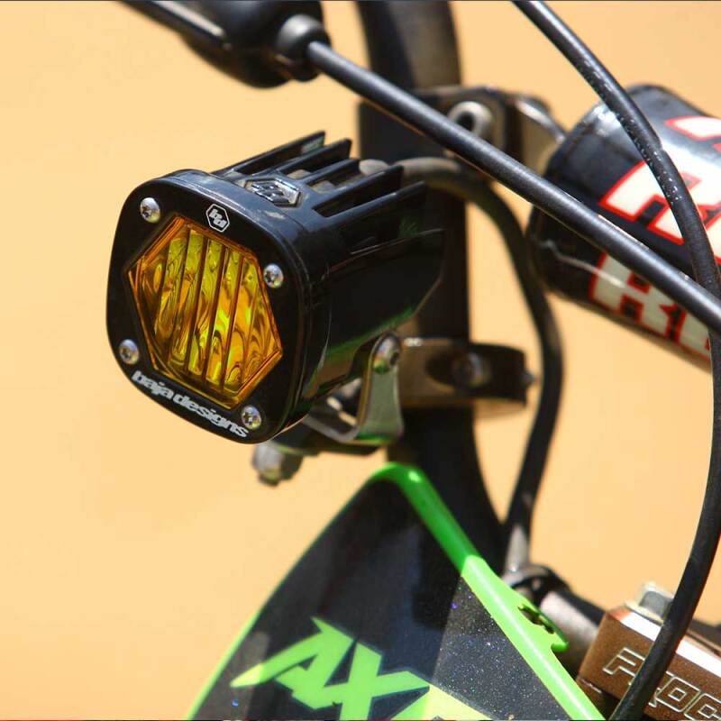 Baja Designs S1 Wide Cornering Amber LED Light - Fits Pit Bike