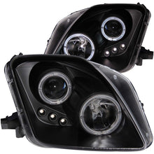 Cargar imagen en el visor de la galería, Faros delanteros con proyector ANZO 1997-2001 Honda Prelude con Halo negro y LED