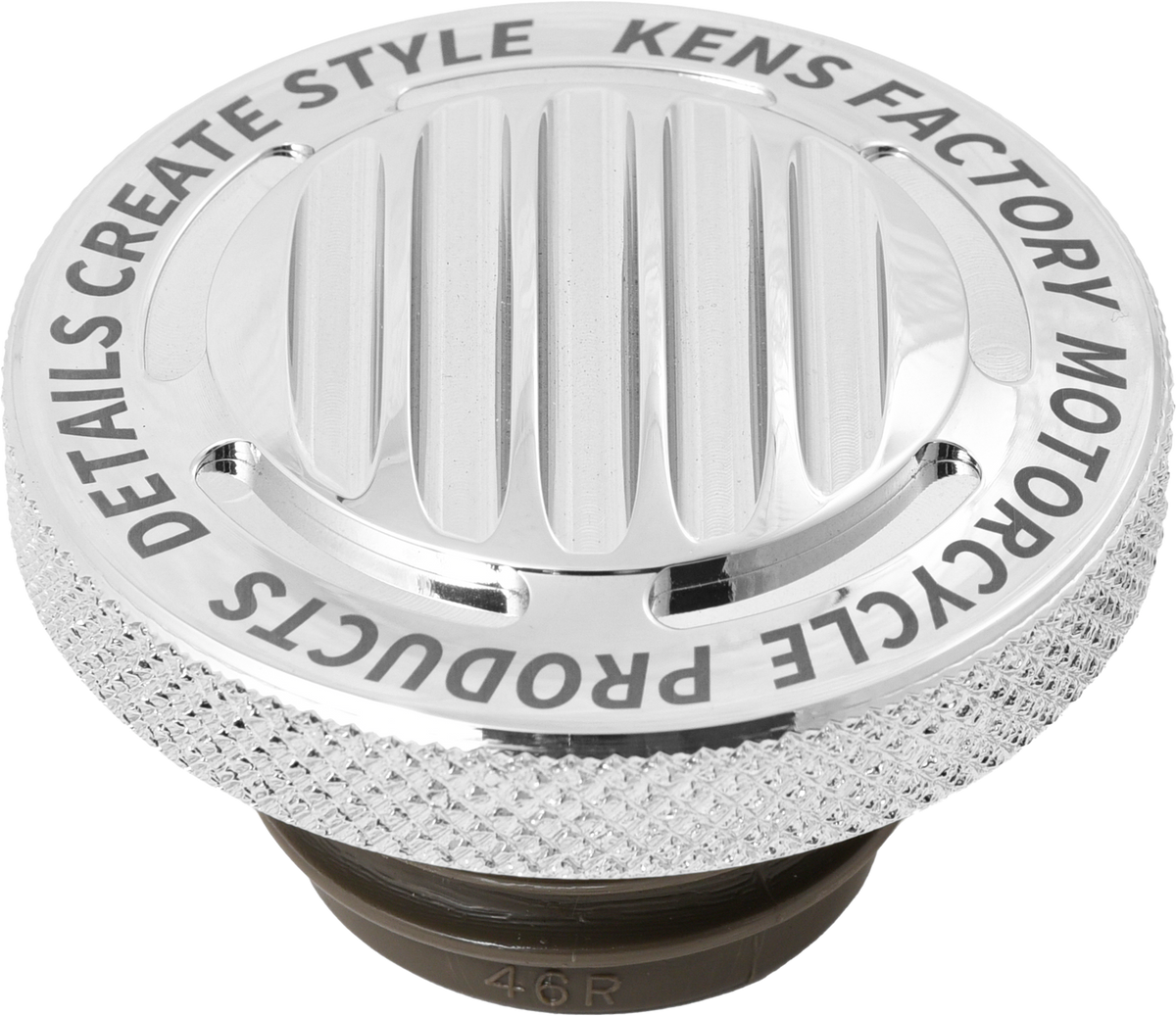 Kens Factory NL GAS CAP Finned Chrome Rachet Screw RH (KFC-05)