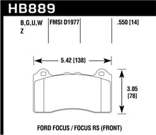 Cargar imagen en el visor de la galería, Hawk 2017 Ford Focus HPS 5.0 Front Brake Pads