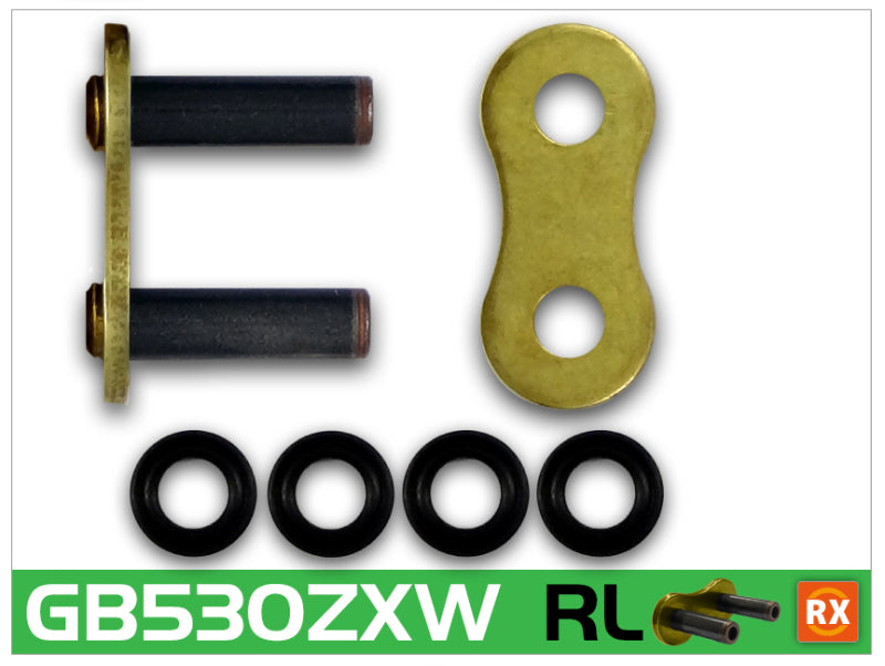 RK Chain GB530ZXW Rivet Master Link - Gold