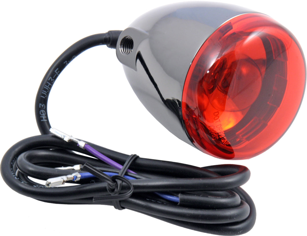 Chris Products Bullet Turn Signal Black Nicke RED Lens (8500R-BN)
