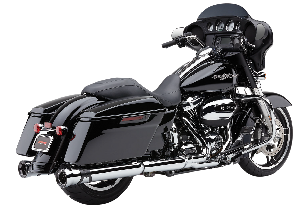 Cobra 4" Race-PRO Slip-ONS Chrome FLH/FLT 17-25 (6216)
